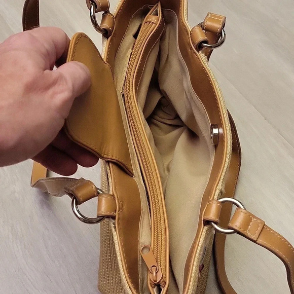 Womens Vintage Woven Straw Shoes‎ Flip Flops Boots Heels Multi Pocket Satchel - Picture 10 of 14